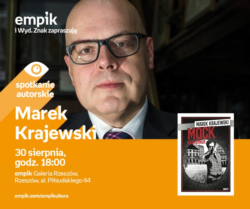 W czwartek spotkanie z Markiem Krajewskim w Empiku w Galerii Rzeszów